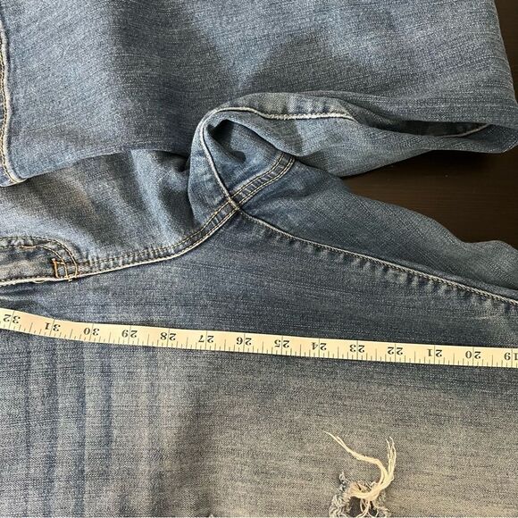 Torrid Jeans Womens Size 18 Blue Ex-Boyfriend Straight Distressed Stretch Denim - Picture 15 of 16